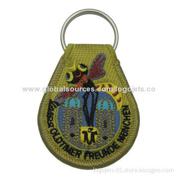 Embroidered key fob